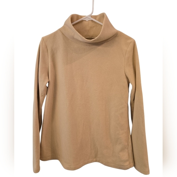 Dudley Stephens Sweaters - DUDLEY STEPHENS TAN LONG SLEEVE FLEECE TURTLENECK. SIZE SMALL.